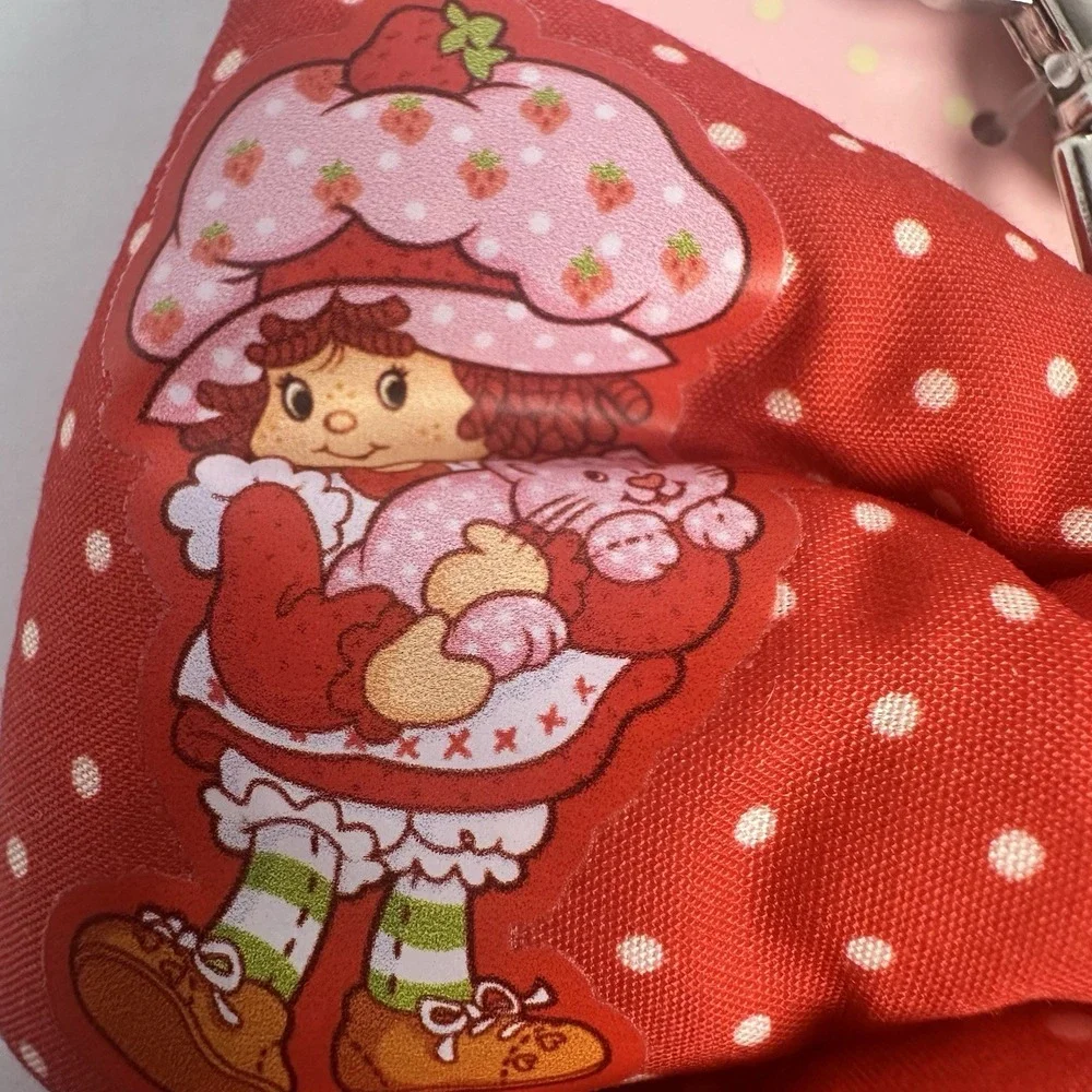 Strawberry Shortcake Red Polka Dot Bow Keychain Bag Charm Cute Kawaii